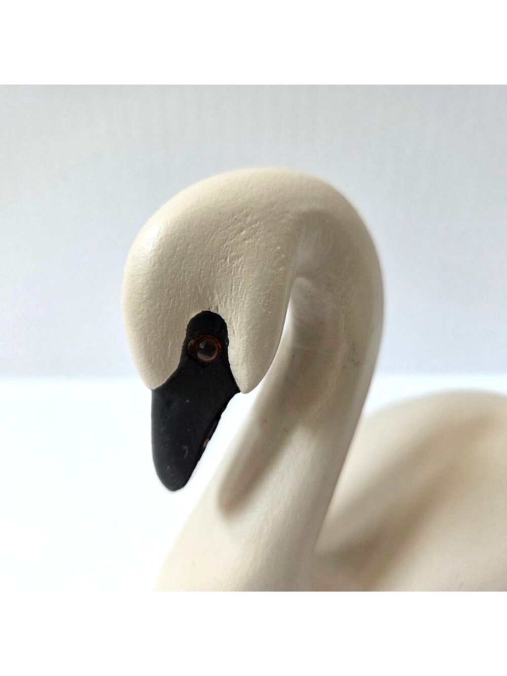 Handmade Swan Decoy Wooden Folk Art Sculpture Primitive Country Decor 7.5"X5.25" - Picture 3 of 12